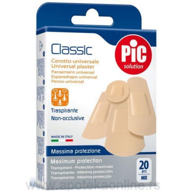 PIC SOLUTION CLASSIC MIX FLASTERI 20 KOMADA - Online Apoteka PIC SOLUTION CLASSIC MIX FLASTERI 20 KOMADA